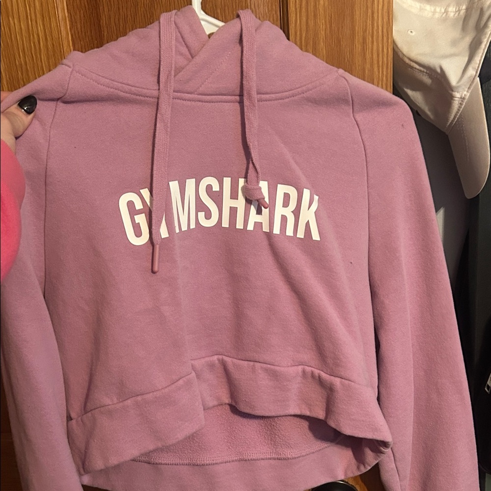Gymshark Women's Lavender Cropped Hoodie
